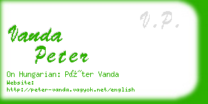 vanda peter business card